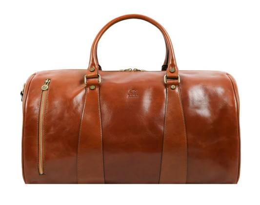 Reisetasche in Cognac aus Leder