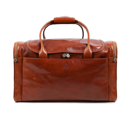 Reisetasche in Cognac aus Leder