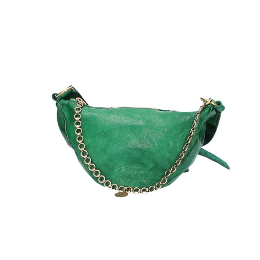 Campomaggi Umhängetasche in Grün mit Kettenriemen - leder-accessoires.com