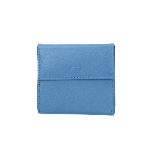 Geldbörse in Eisblau aus Leder - leder-accessoires.com