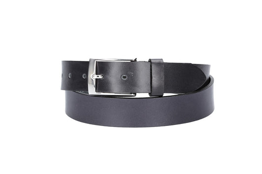 Hochwertiger Ledergürtel 35mm in Marine|Blau mit Schließe Hochglanz - leder-accessoires.com