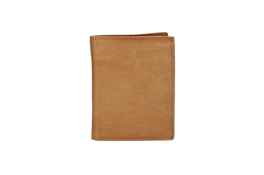 Geldbörse Hochformat in Cognac aus Leder - leder-accessoires.com