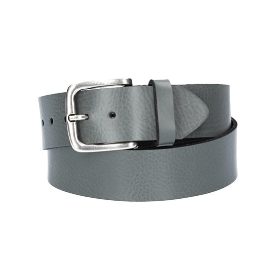 Ledergürtel Kids 30mm in Grau mit Dornschließe in Silber - leder-accessoires.com