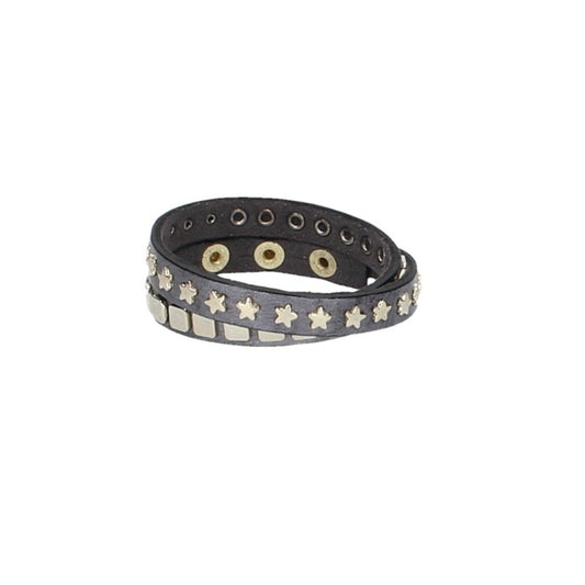 Armband doppelt Blau|Gold aus Leder - leder-accessoires.com