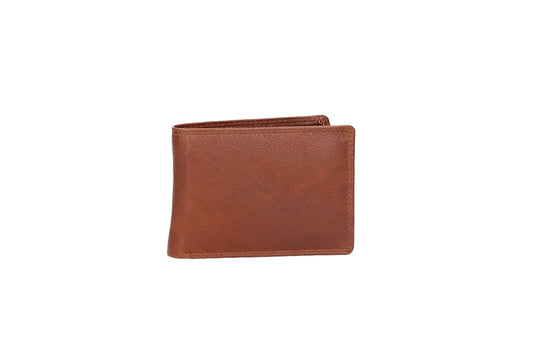 Geldbörse Querformat klein in Cognac aus Leder - leder-accessoires.com