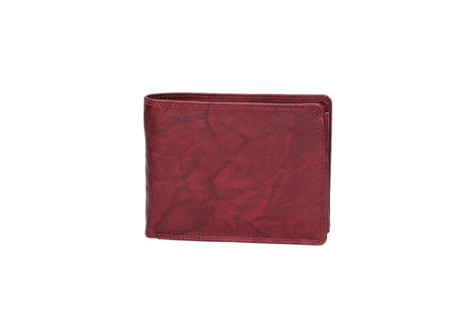 Geldbörse Querformat mit Riegel in Beere|Bordeaux aus Leder - leder-accessoires.com