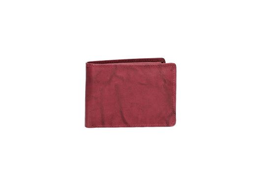 Geldbörse Querformat klein in Beere|Bordeaux aus Leder - leder-accessoires.com