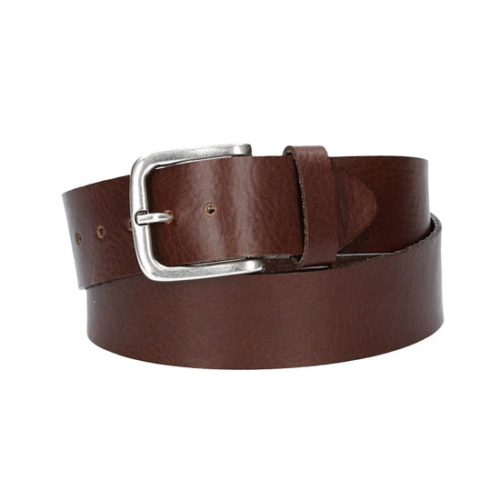 Ledergürtel Kids 30mm in Braun mit Dornschließe in Silber - leder-accessoires.com