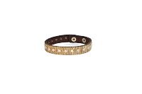 Armband mit Sternen in Gold aus Leder - leder-accessoires.com