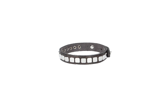 Armband Braun mit Nieten aus Leder - leder-accessoires.com