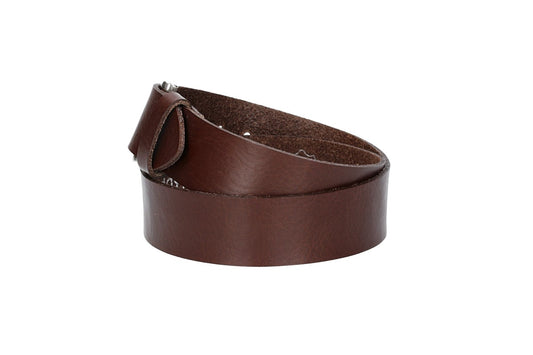 Ledergürtel Kids 30mm in Braun mit Dornschließe in Silber - leder-accessoires.com