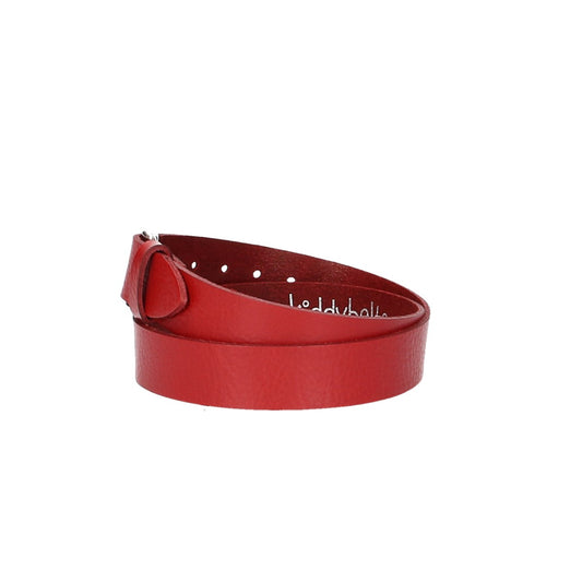 Ledergürtel Kids 25mm in Rot mit Schließe in Silber - leder-accessoires.com