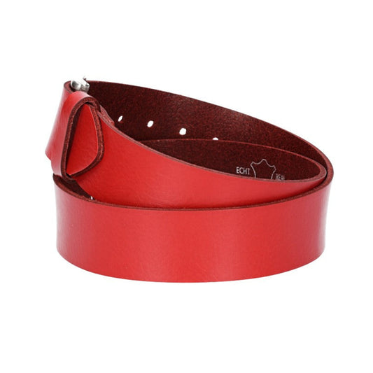 Ledergürtel Kids 30mm in Rot mit Dornschließe in Silber - leder-accessoires.com