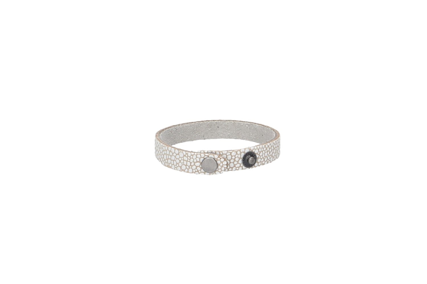 Armband Rochenoptik in Beige aus Leder - leder-accessoires.com