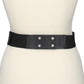 Damen-|Taillengürtel 50mm in Schwarz mit Nieten und Druckknöpfen