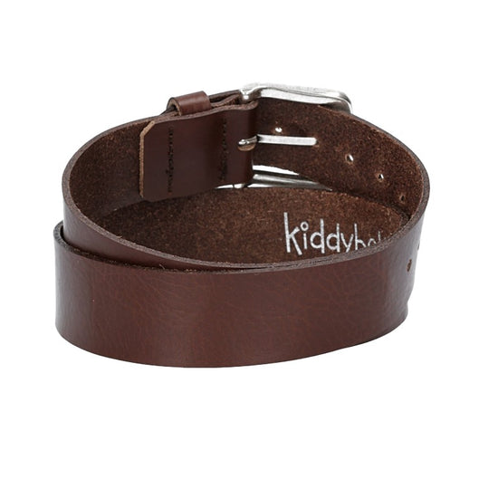 Ledergürtel Kids 30mm in Braun mit Dornschließe in Silber - leder-accessoires.com