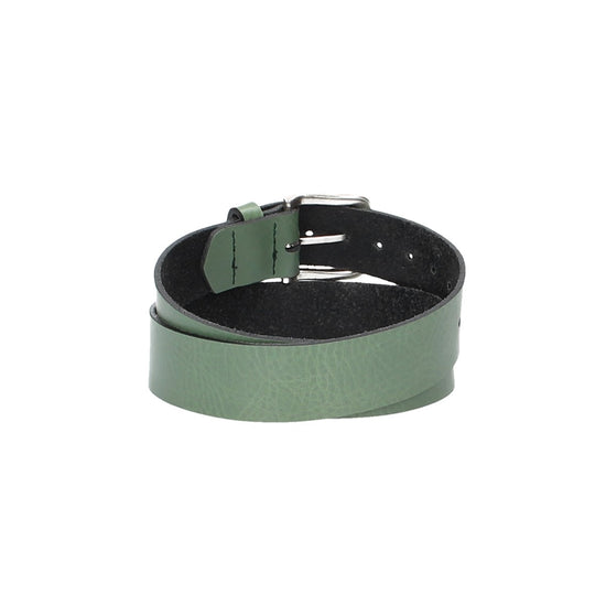 Ledergürtel Kids 30mm in Grün mit Dornschließe in Silber - leder-accessoires.com