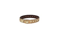 Armband mit Sternen in Gold aus Leder - leder-accessoires.com