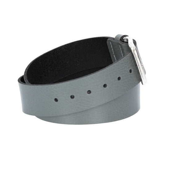 Ledergürtel Kids 30mm in Grau mit Dornschließe in Silber - leder-accessoires.com