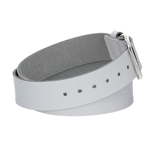 Ledergürtel Kids 30mm in Weiß mit Dornschließe in Silber - leder-accessoires.com