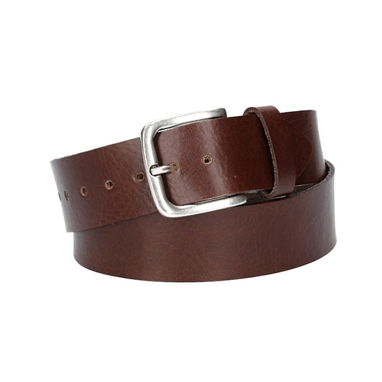 Ledergürtel Kids 30mm in Braun mit Dornschließe in Silber - leder-accessoires.com