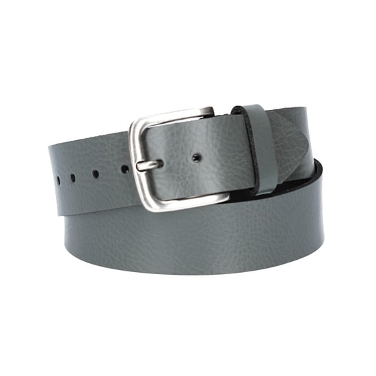 Ledergürtel Kids 30mm in Grau mit Dornschließe in Silber - leder-accessoires.com