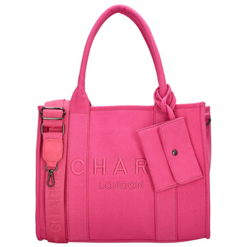 Eleganter Leinenshopper 34 x 27 cm in Pink mit Reißverschluss – Der perfekte Begleiter für den Alltag