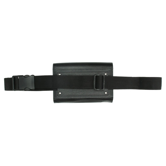 Kellnerbörse 18,5 x 12cm in Schwarz aus Leder mit Hüftriemen - leder-accessoires.com