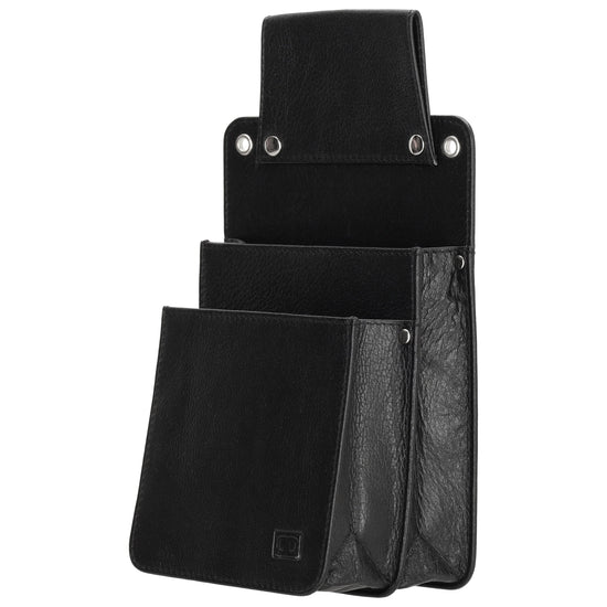 Halfter 14,5 x 24,5cm für Kellnerbörse in Schwarz aus Leder - leder-accessoires.com
