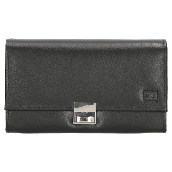 Kellnerbörse 18 x 10cm in Schwarz aus Leder - leder-accessoires.com