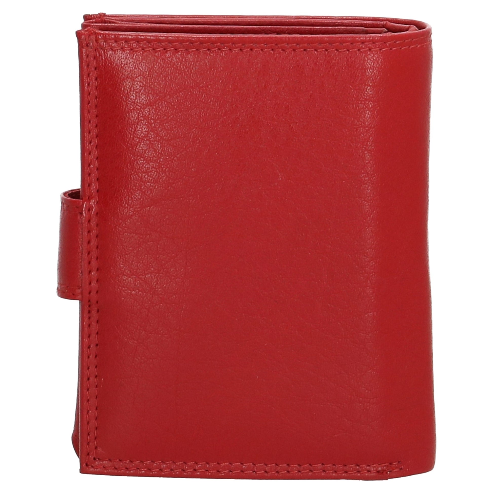 Lederbörse 9,5x12cm mit Riegel in Rot und RFID-Schutz - leder-accessoires.com