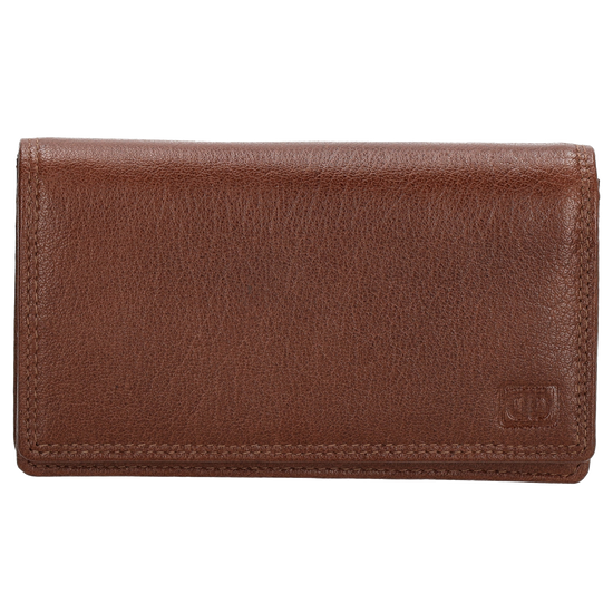 Lederbörse 16x9cm im Querformat in Braun mit RFID - leder-accessoires.com