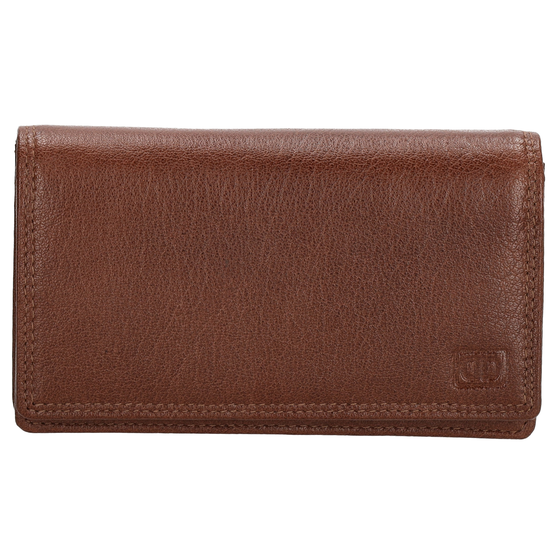 Lederbörse 16x9cm im Querformat in Braun mit RFID - leder-accessoires.com