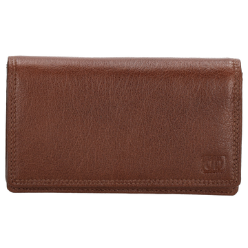 Lederbörse 16x9cm im Querformat in Braun mit RFID - leder-accessoires.com