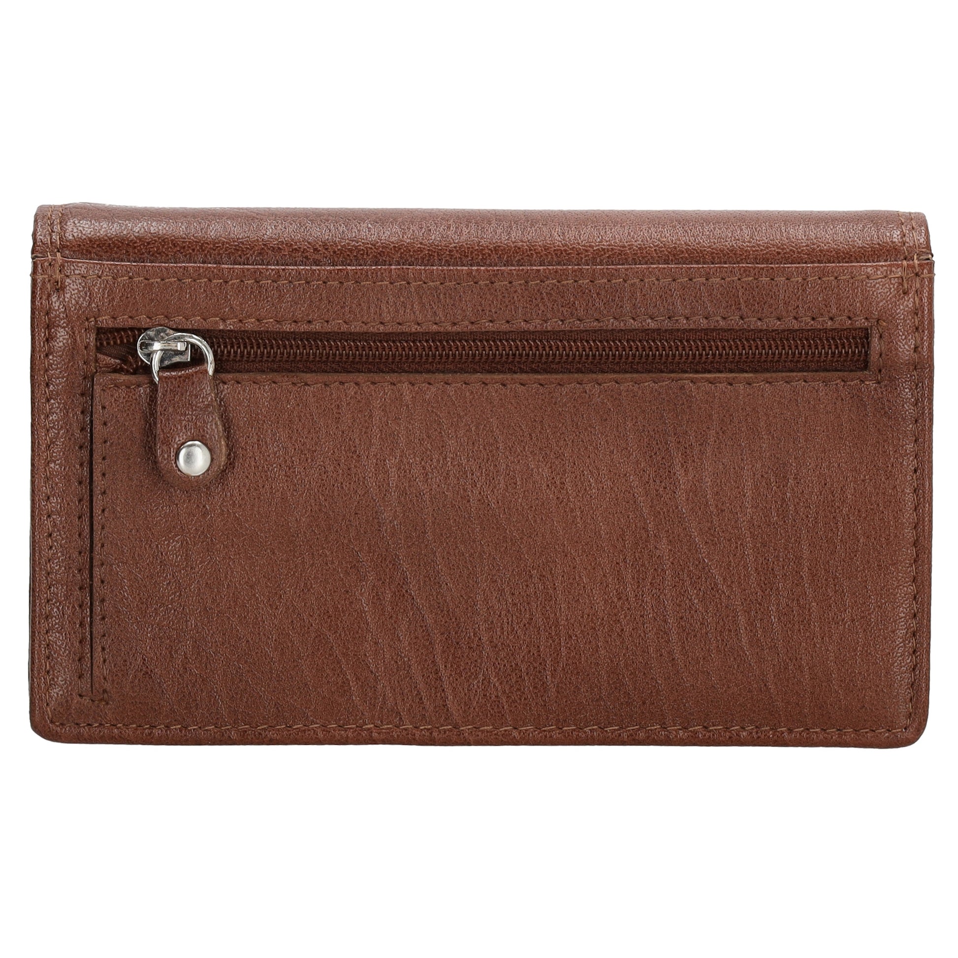 Lederbörse 16x9cm im Querformat in Braun mit RFID - leder-accessoires.com