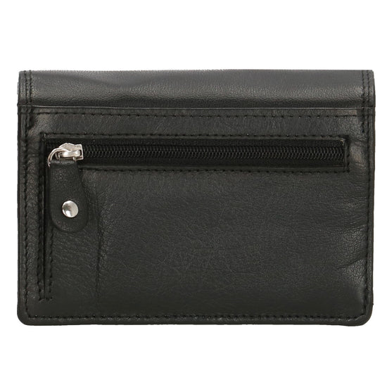 Lederbörse 13x9cm im Querformat in Schwarz mit RFID - leder-accessoires.com