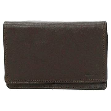 Lederbörse 13x9cm im Querformat in Dunkelbraun mit RFID