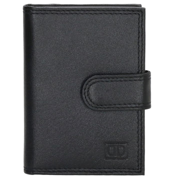 Kartenetui| Safty Wallet 8x10cm in Schwarz mit Druckknopf