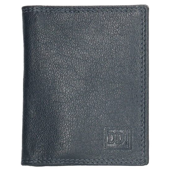 Kartenetui 8x10cm aus Leder in Blau - leder-accessoires.com