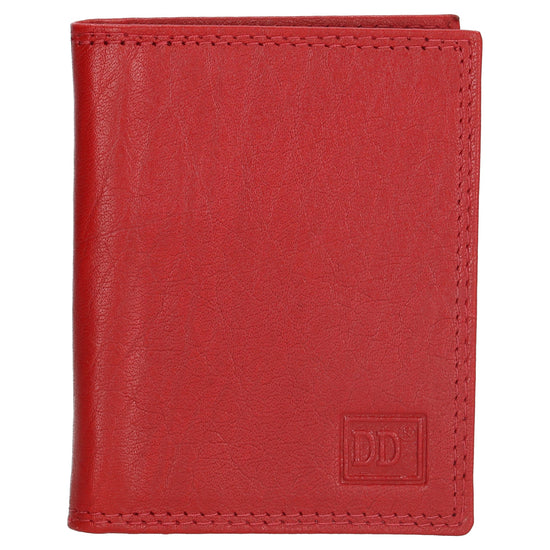Kartenetui 8x10cm aus Leder in Rot - leder-accessoires.com