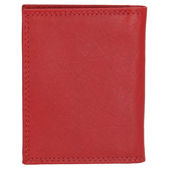 Kartenetui 8x10cm aus Leder in Rot - leder-accessoires.com