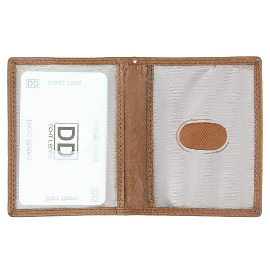 Kartenetui 8x10cm aus Leder in Senfgelb - leder-accessoires.com