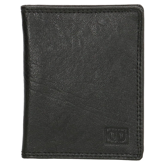 Kartenetui 8x10cm aus Leder in Schwarz - leder-accessoires.com