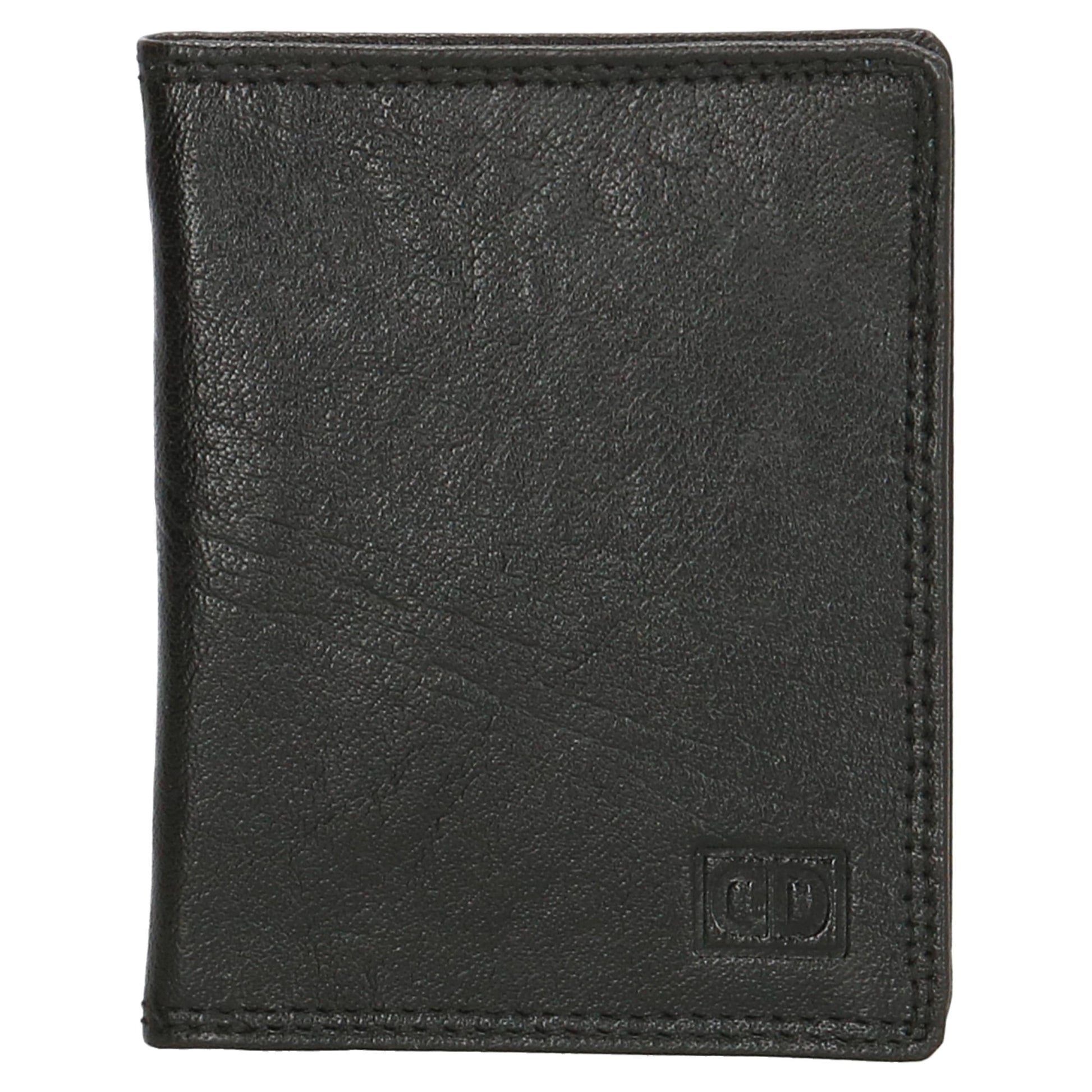 Kartenetui 8x10cm aus Leder in Schwarz - leder-accessoires.com