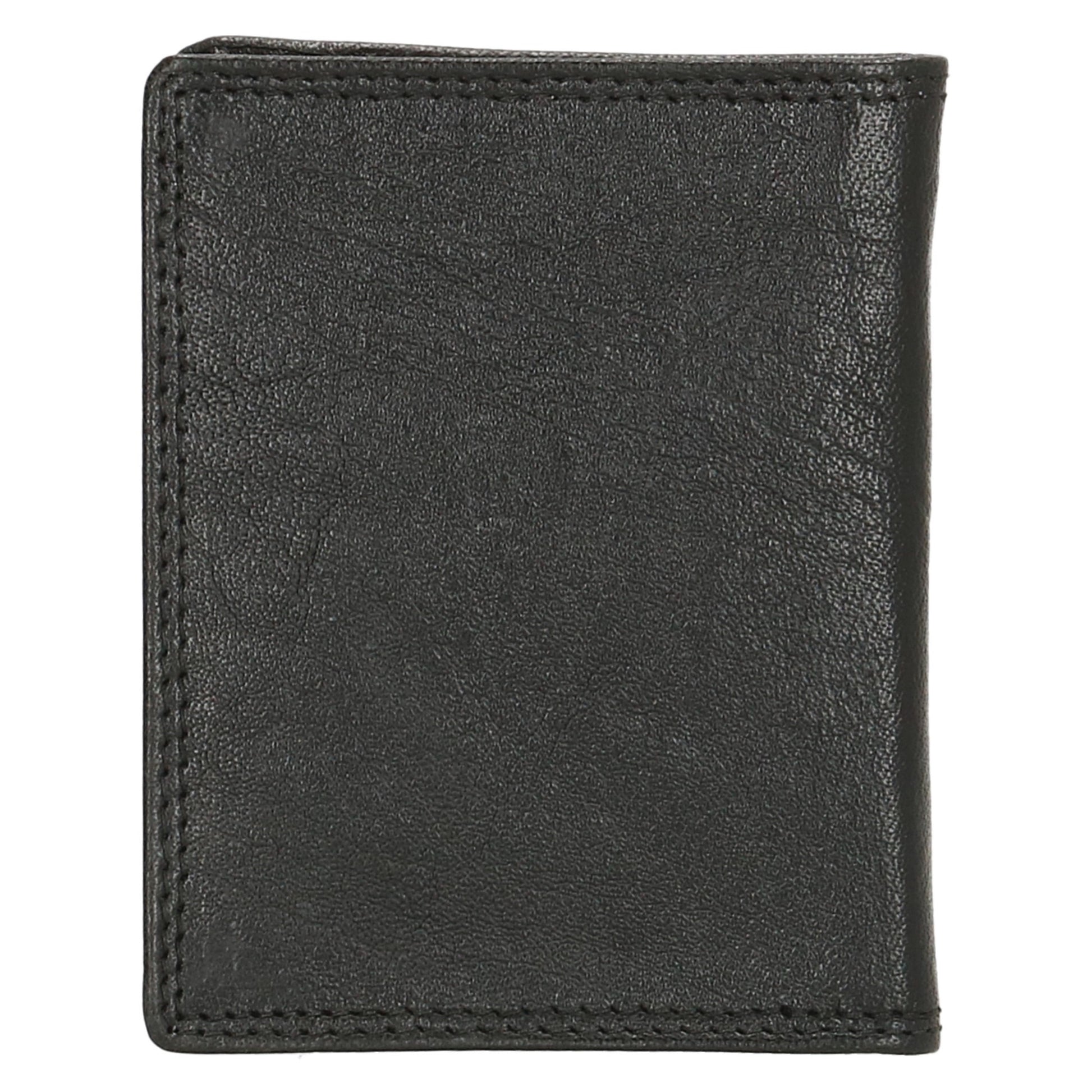 Kartenetui 8x10cm aus Leder in Schwarz - leder-accessoires.com
