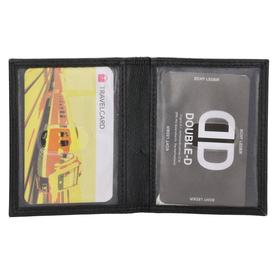 Kartenetui 8x10cm aus Leder in Schwarz - leder-accessoires.com