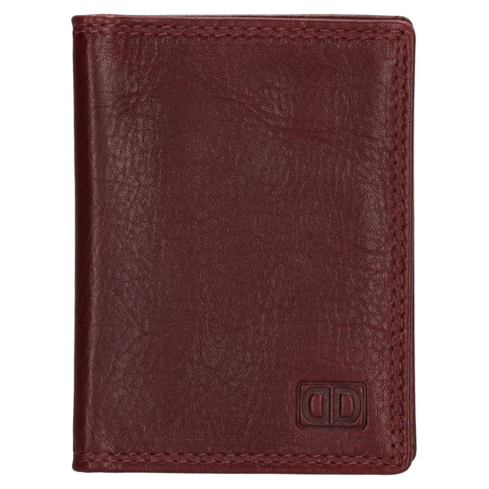 Kartenetui 8x10cm aus Leder in Bordeaux - leder-accessoires.com