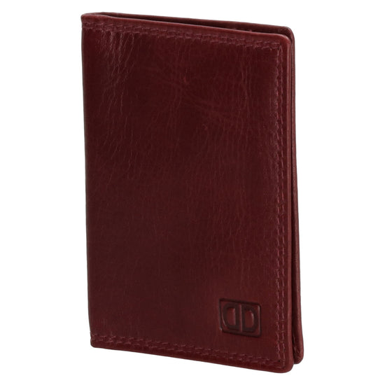 Kartenetui 8x10cm aus Leder in Bordeaux - leder-accessoires.com