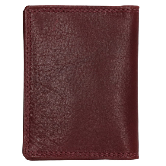 Kartenetui 8x10cm aus Leder in Bordeaux - leder-accessoires.com