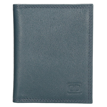 Kartenetui 8x10cm aus Leder in Jeans-Blau - leder-accessoires.com
